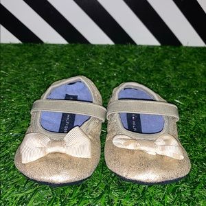 New! Gold ballet slip on sz/3-6m (2)